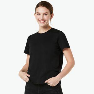 Bombas Women's Pima Cotton Crew Neck T-Shirt - S, Black